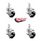 Service Caster 3.5 Inch Soft Rubber Wheel Swivel 7/8 Inch Square Stem Caster Set with Brake SCC SCC-SQ20S3514-SRS-TLB-78-4 - alternate 3